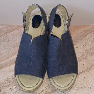 b.o.c. By Born Denim Wedge Espadrilles Sandals